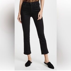 MOTHER The Insider Crop Jeans, Not Guilty (Black), Size 30 clean hem NEW…
